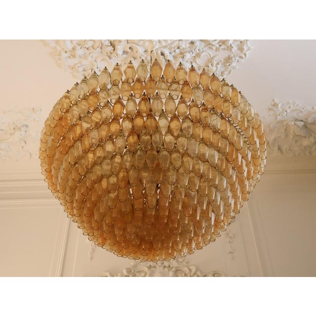 Murano Glass Chandelier in the style of Venini, 1990s For Sale - Image 4 of 14