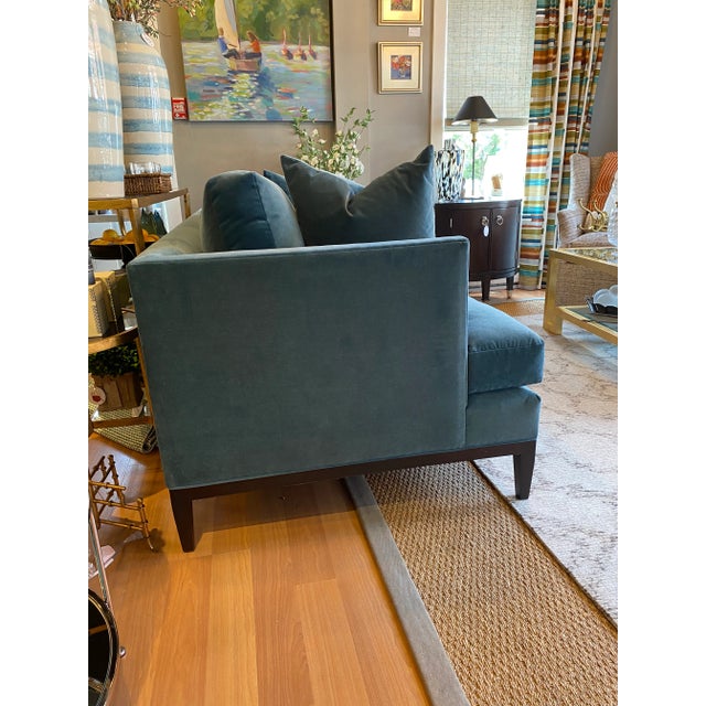 Wesley Hall Peretti Sofa in CBanks Lagoon Fabric Chairish