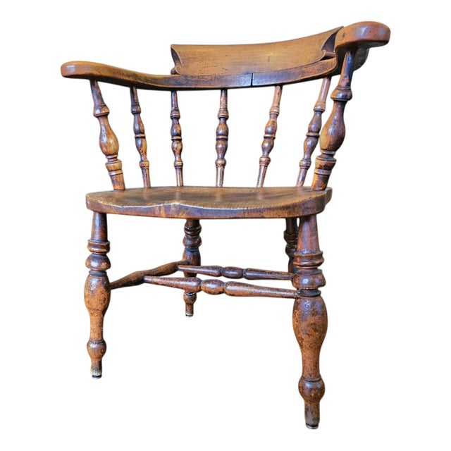 Antique Victorian Captains Chair, 1900s For Sale