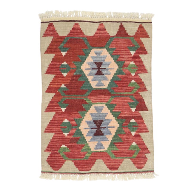 Vintage Persian Shiraz Kilim Rug - 02'00 X 02'10 For Sale