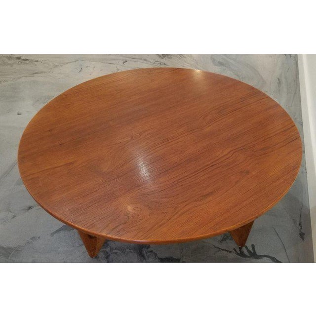 Teak Danish Modern Round Coffee Or Side Table Chairish