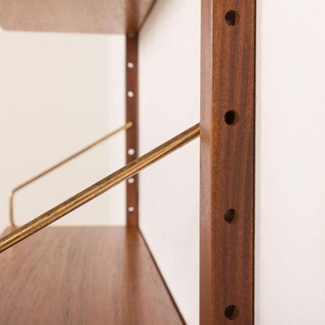 Teak Shleving Wall Unit with Bureau by Poul Cadovius for Cado,1960s For Sale - Image 16 of 18