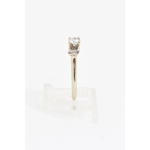 Diamond Solitaire White Gold Engagement Ring size 6.25 For Sale - Image 4 of 7