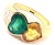 Van Cleef & Arpels 18k Gold Diamond Emerald Yellow Sapphire Ring Paper, size 6 For Sale In Philadelphia - Image 6 of 12