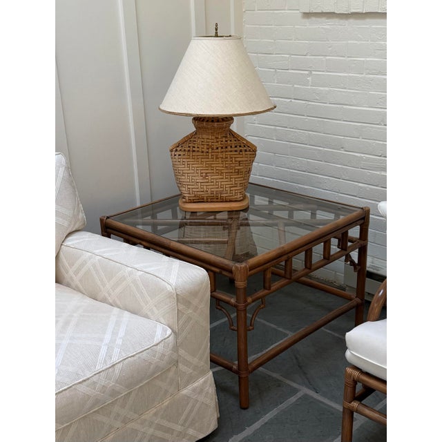 Seven Piece Vintage Set of Clark Casual Bamboo Rattan Furniture For Sale - Image 15 of 18