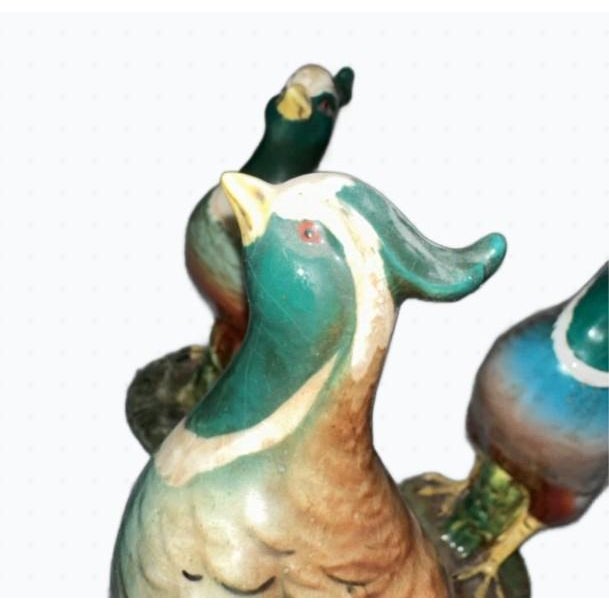 Ceramic Vintage Ugo Zaccagnini Italy Porcelain Quail Figurines - 2 Figurines For Sale - Image 7 of 11
