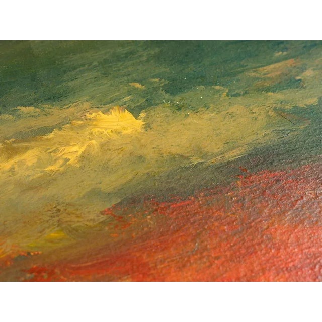 River Landscape, Oil on Canvas, Framed For Sale - Image 7 of 11