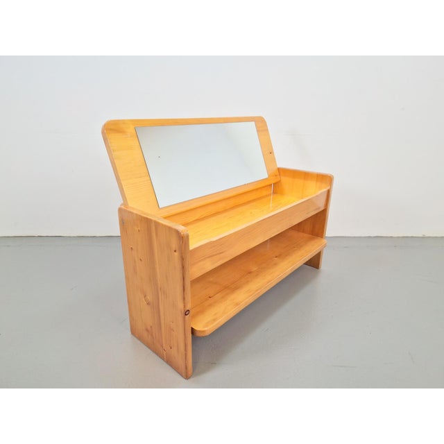 Wood Vintage Pine Storage Bench, France, 1970s For Sale - Image 7 of 10