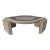 Postmodern 1980s Eye Shaped Textured Coffee Table For Sale