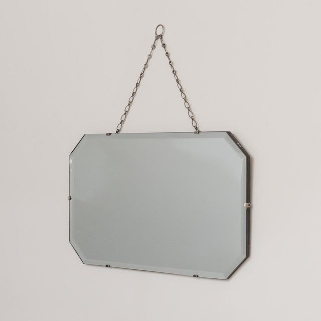 Art Deco 1930s French Art Deco Rectangular Beveled Mirror For Sale - Image 3 of 10