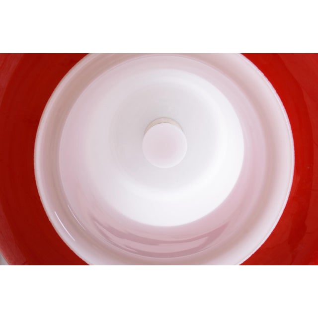 1960s Mid-Century Czech Red Glass Pendant Light attributed to Napako, 1960s For Sale - Image 5 of 11
