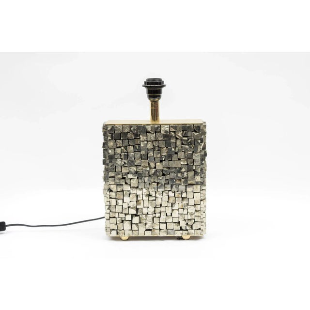 Gemstone Pyrite Table Lamp by Georges Mathias, 1970s For Sale - Image 7 of 8