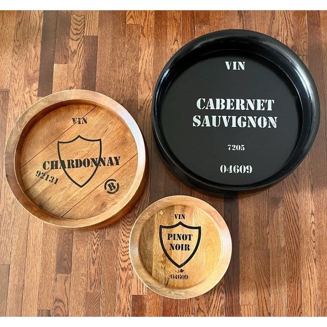 Brown Ballard Designs Chardonnay Medium Wine Barrel Wall Plaque Tray For Sale - Image 8 of 9