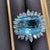 28 Carat Natural Aquamarine and Diamond Cocktail Ring 18 Karat Gold Adjustable For Sale - Image 12 of 18