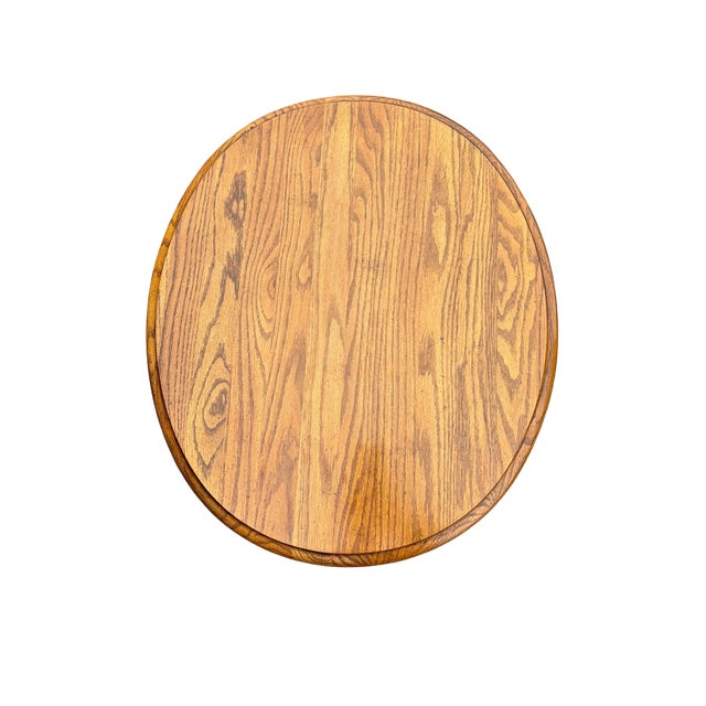 Brown Broyhill Lenoir House Round End Table With Ball-and-Claw Feet For Sale - Image 8 of 10