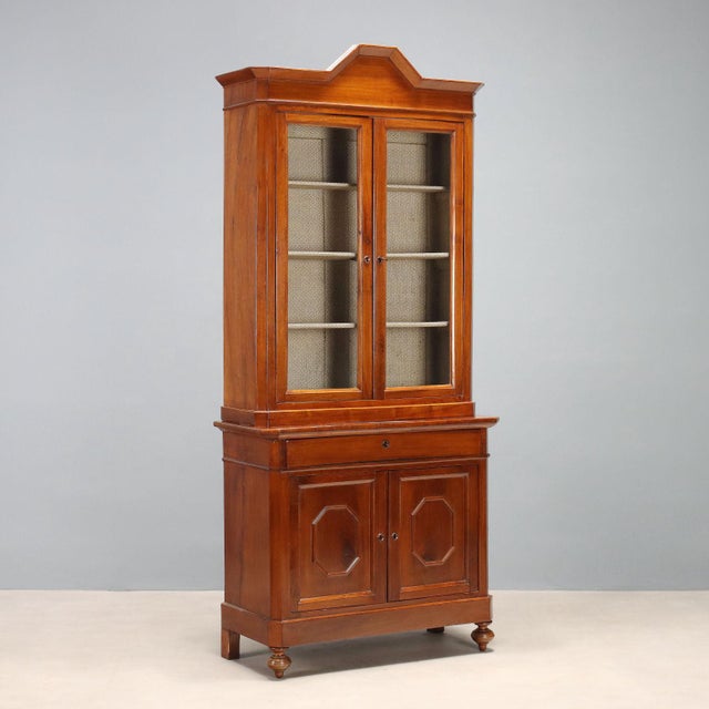 Italian Cabinet in Walnut Poplar For Sale - Image 11 of 11