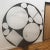 Large scale vintage abstract round iron sculpture. Series 65.