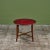 Round Red Leather-Top Occasional Table For Sale - Image 9 of 15