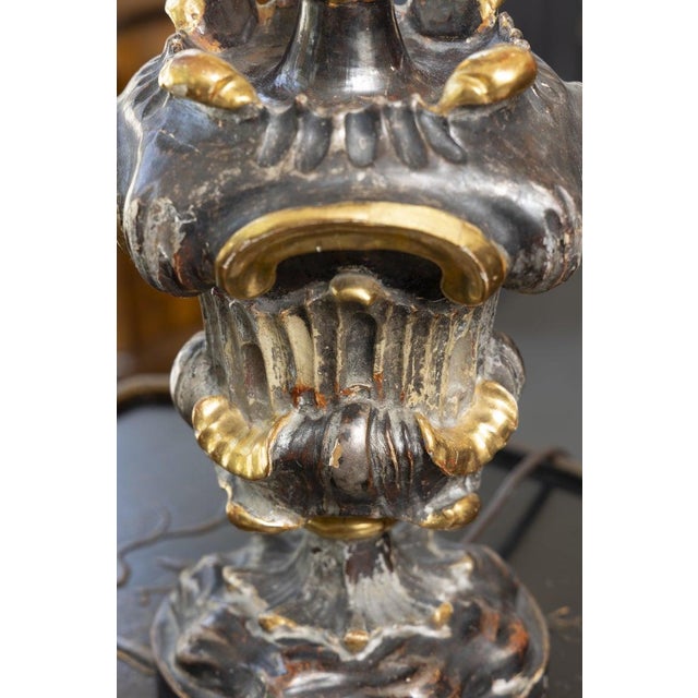 Late 19th Century Italian Baroque-Style Giltwood Table Lamp For Sale - Image 5 of 5
