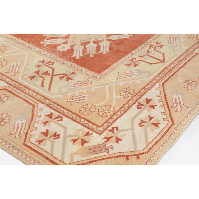 Turkish 1950s Oversize Oushak Turkish Wool Carpet For Sale - Image 3 of 10