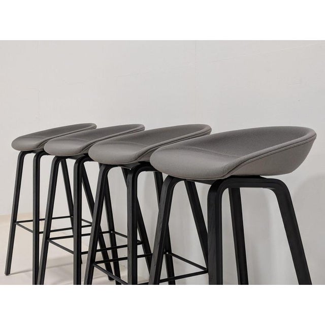 Black About A Stool AAS 32 Stools from HAY, Set of 4 For Sale - Image 8 of 13