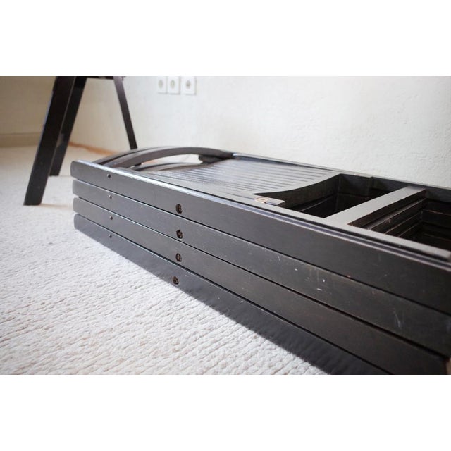 Vintage Painted Black Folding Chairs, Set of 5 For Sale - Image 6 of 18