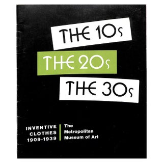 "The 10s, the 20s, the 30s: Inventive Clothes 1909-1939" Vreeland, Diana For Sale