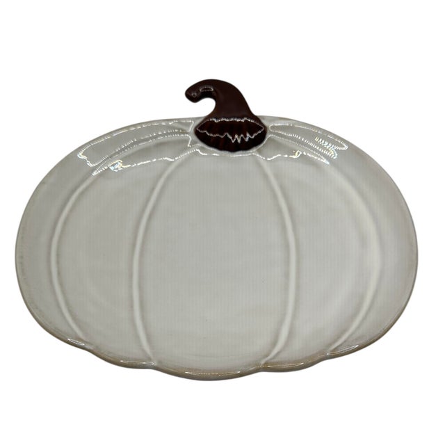 Vintage Crofton White Harvest Pumpkin Plates - A Set 4 For Sale - Image 11 of 12