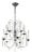 Italian Chrome & Crystal Ten-Arm Waterfall Chandelier For Sale