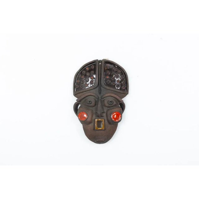 Vintage African Wall Mask, 1950s For Sale - Image 10 of 10