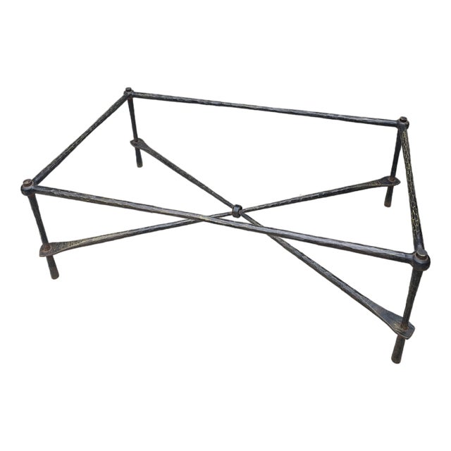 Late 20th Century Hammered Coffee Table in the Style of Giacometti For Sale