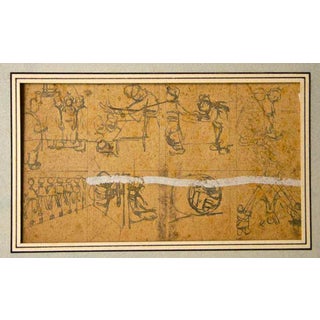 Gabriele Galantara, Sketch, 1907, Pencil on Paper For Sale