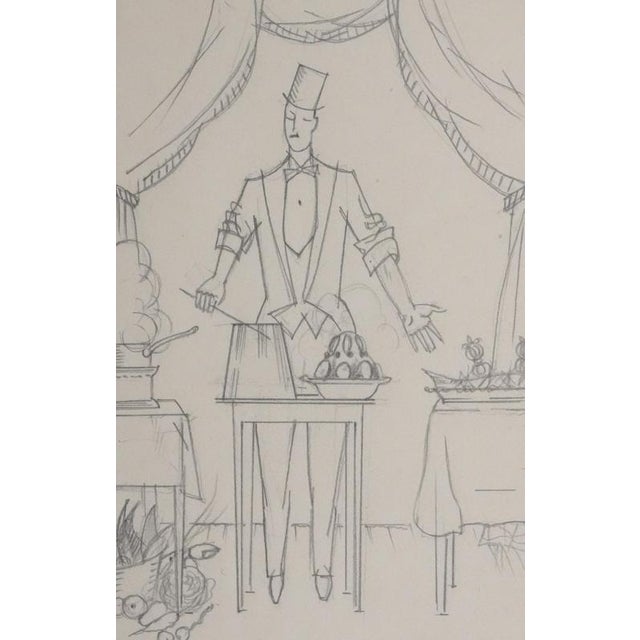 Jean-Emile Laboureur, The Chief, 1937, Pencil on Paper For Sale - Image 3 of 8