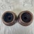 Brown Pair Vintage Italian Wood & Blown Glass Hurricane Candle Holders For Sale - Image 8 of 12