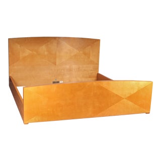 Vintage Michael Vanderbyl King Sized Bedframe for Baker From the Archetype Collection With Sycamore Veneers For Sale