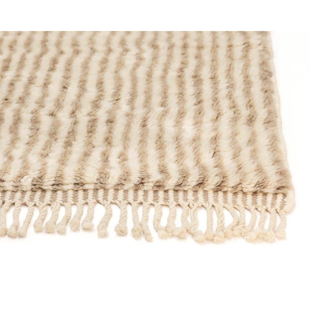 Textile Hand-Knotted Wool Rug by Azele Studio For Sale - Image 7 of 9