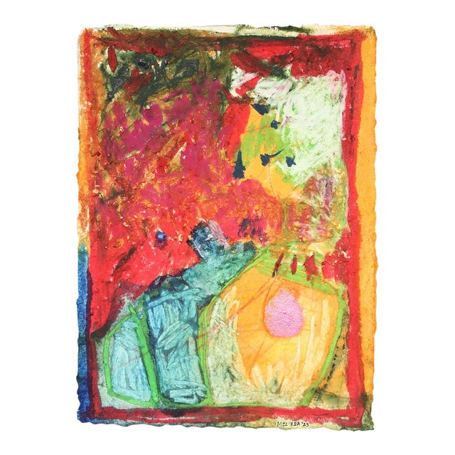 "Secrete #2" Original Abstract Expressionist Painting by Mel Rea For Sale