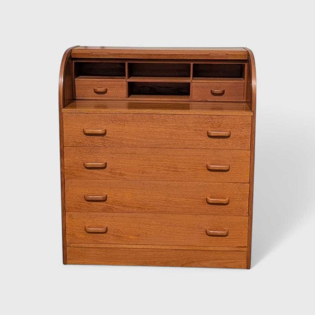 Mid-Century Danish Teak Roll-Top Desk by Egon Ostergaard, 1970s For Sale - Image 12 of 17