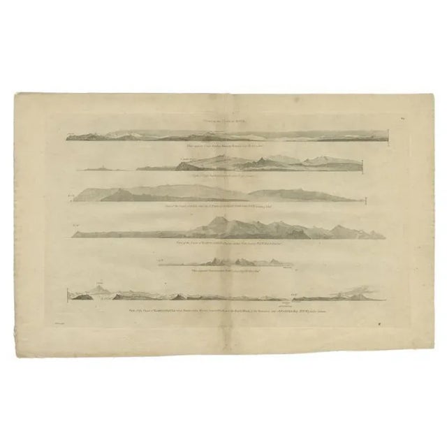 Antique print titled 'Views of the Coast of Asia (\.)'. Antique print depicting various coastal views of Asia including...