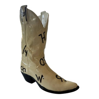 1990s Cowboy Porcelain Boot Vase For Sale