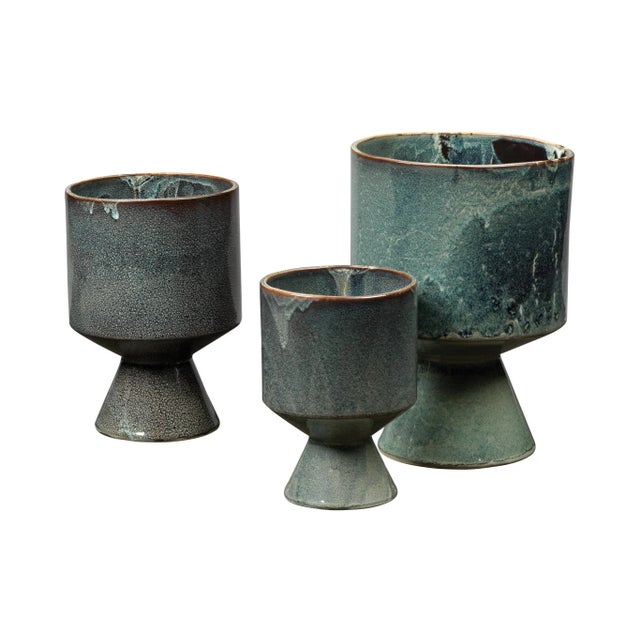 2020s Jamie Young Berkeley Ceramic Pots - Set of 3 For Sale - Image 5 of 5