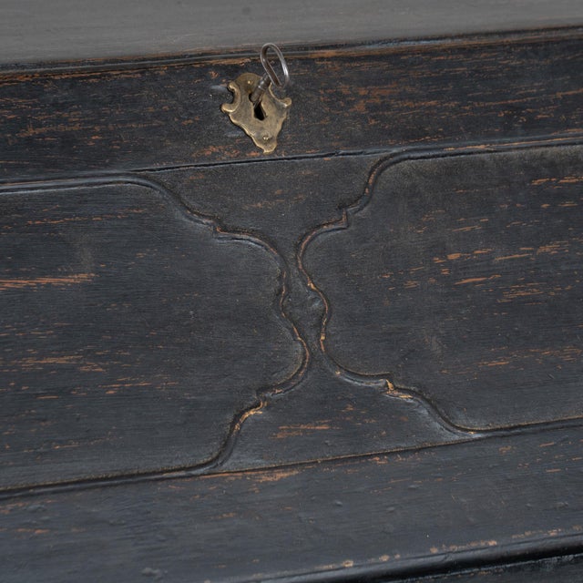 Early 19th Century Danish Black Painted Pine Secretary Bureau For Sale - Image 10 of 14