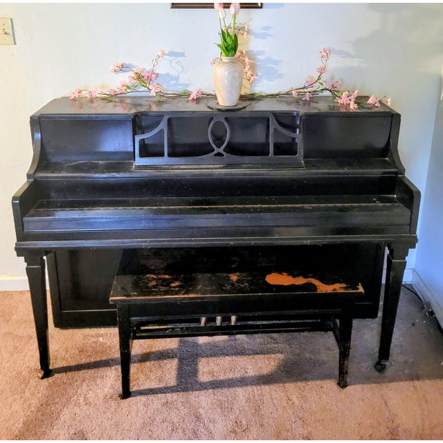 Ivers & Pond Vintage Upright Piano 1900 Edwardian Style For Sale - Image 4 of 11