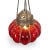 Indian Vintage Indian Red Glass Pumpkin Pendant Light For Sale - Image 3 of 5