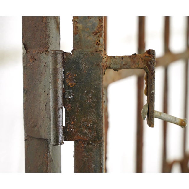 Early 20th Century Antique Victorian Curled Wrought Iron Gate For Sale - Image 5 of 7