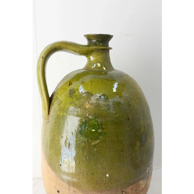 Ceramic 19th Century Provencal Terracotta Oil Jar with Green Glaze For Sale - Image 7 of 8
