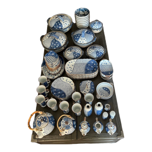 Late 20th Century Japanese Sometsuke Entertaining Set- 71 Pieces