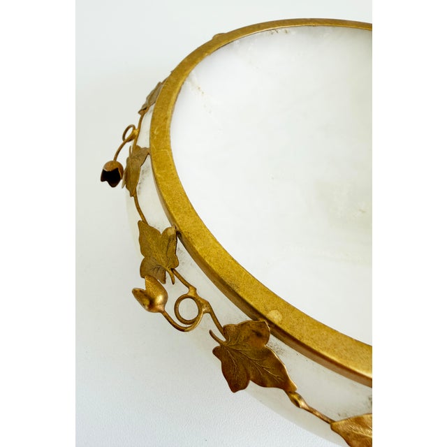 1960s Italian Alabaster & Filagree Ashtray Vide Poche For Sale - Image 9 of 13
