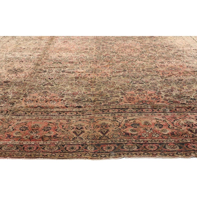 Late 19th Century Antique Indian Agra Rug - 11'06 X 17'10 For Sale - Image 4 of 9