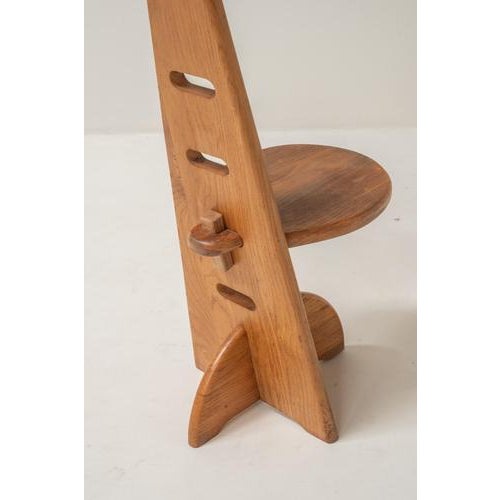 Brown Chairs with Adjustable Seating Height in the style of Gijs Boelaars, 1973, Set of 6 For Sale - Image 8 of 12